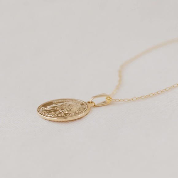French Coin Necklace | 18k Gold Filled - Picture 4 of 10